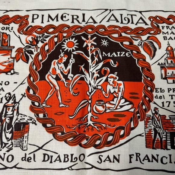 Harwood Steiger Pimeria Alta Linen Towel Vintage - Picture 4 of 9